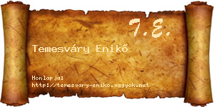 Temesváry Enikő névjegykártya