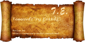Temesváry Enikő névjegykártya
